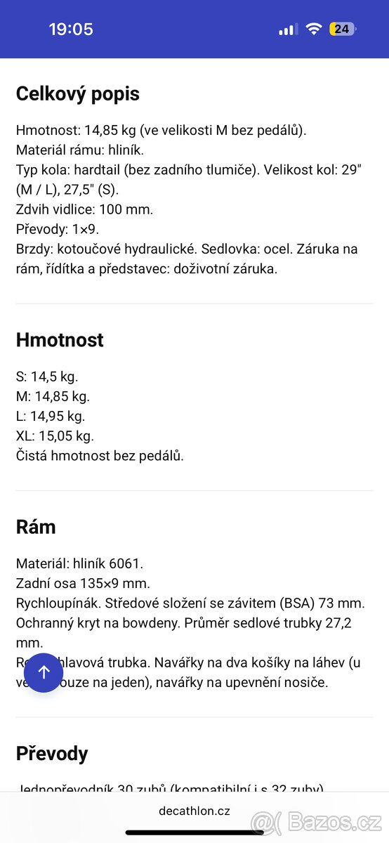 Prodám horské kolo Rockrider EXPL500 - 6