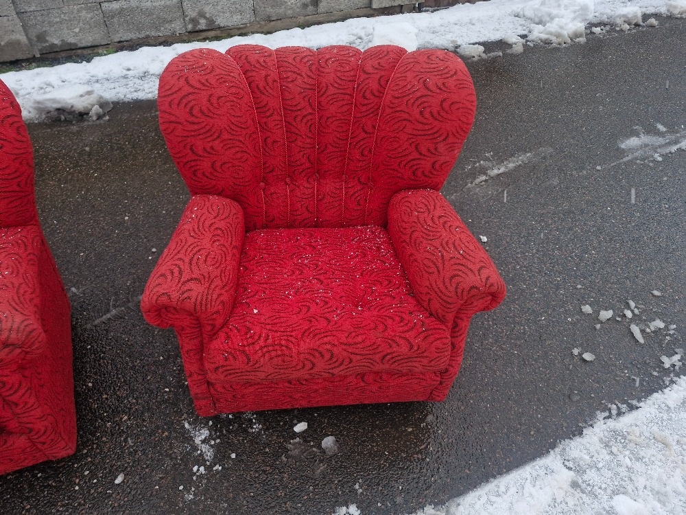 Krasny retro set gauc a kresla - 6