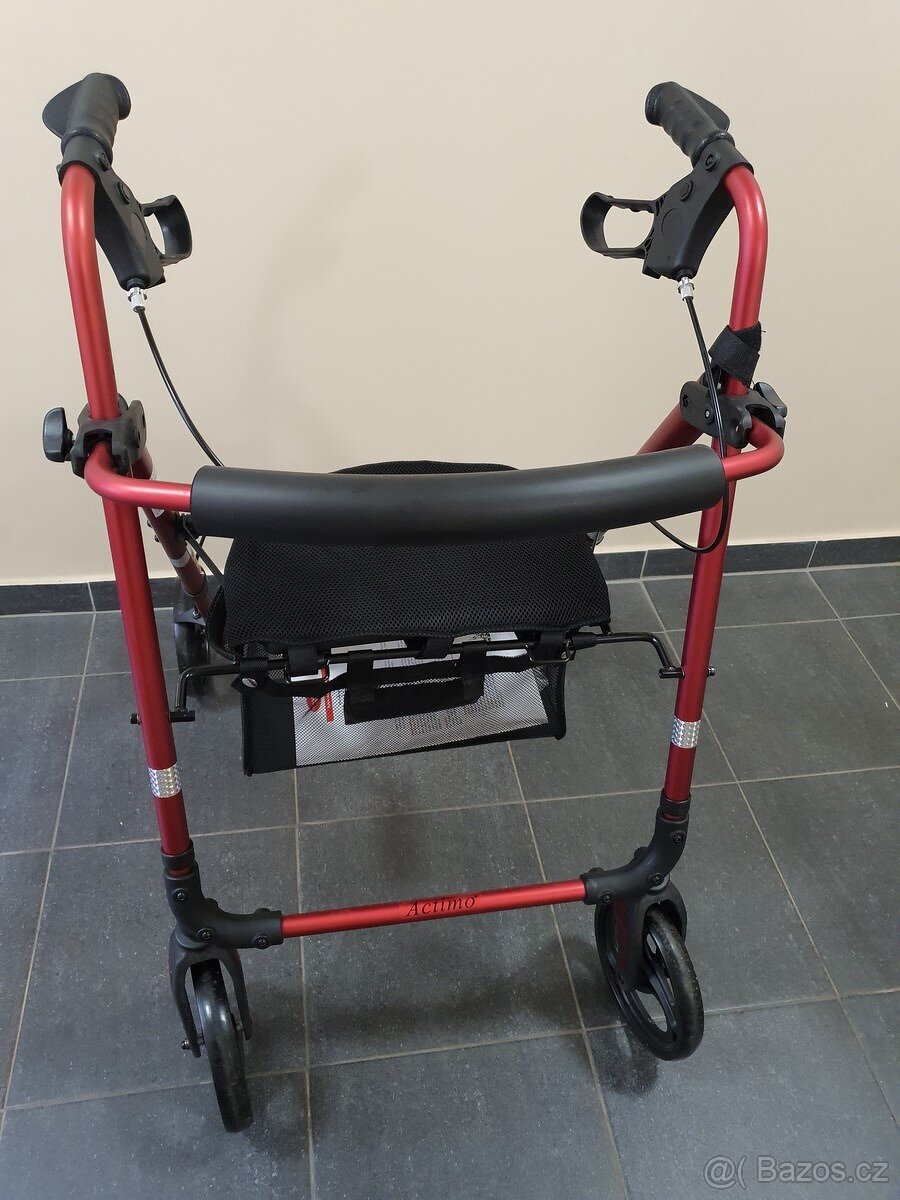 chodítko, červené, velká nosnost 136kg - 6