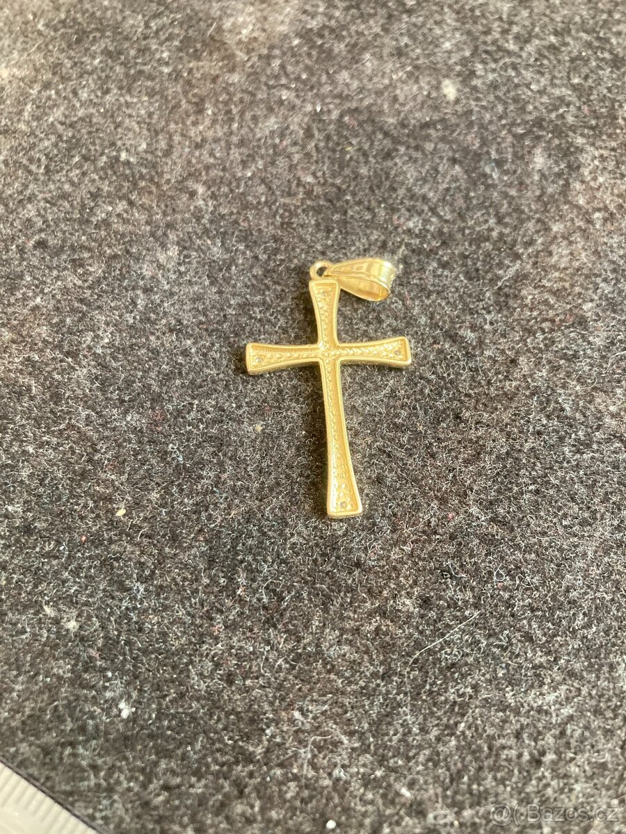 Řetízek plný+Přívěsek Žluté zlato 585/1000 14k - 6