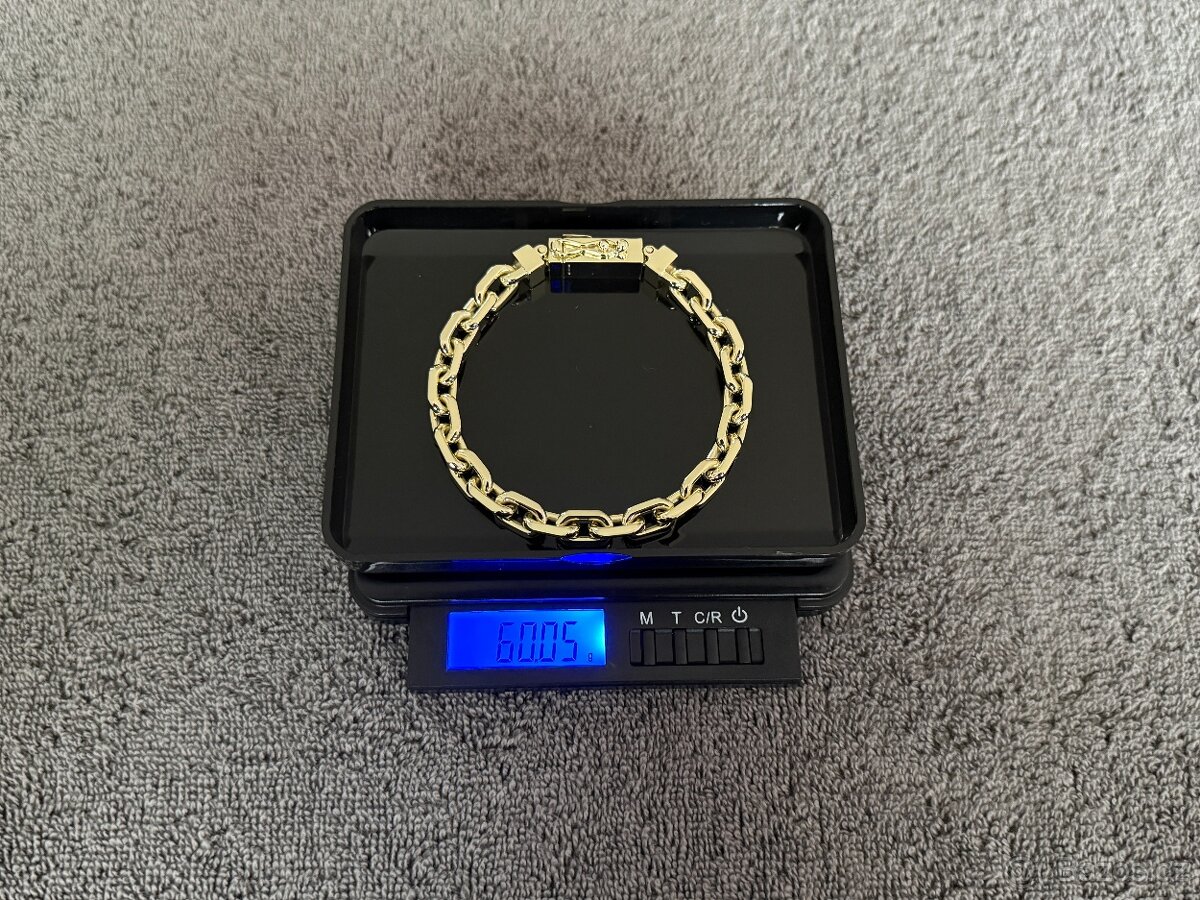 Zlaty naramek anker pilka 14k 585/1000 60g - 6