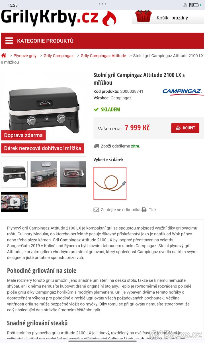 Gril Campingaz Attitude 2100 LX (nový, originál balení) - 6