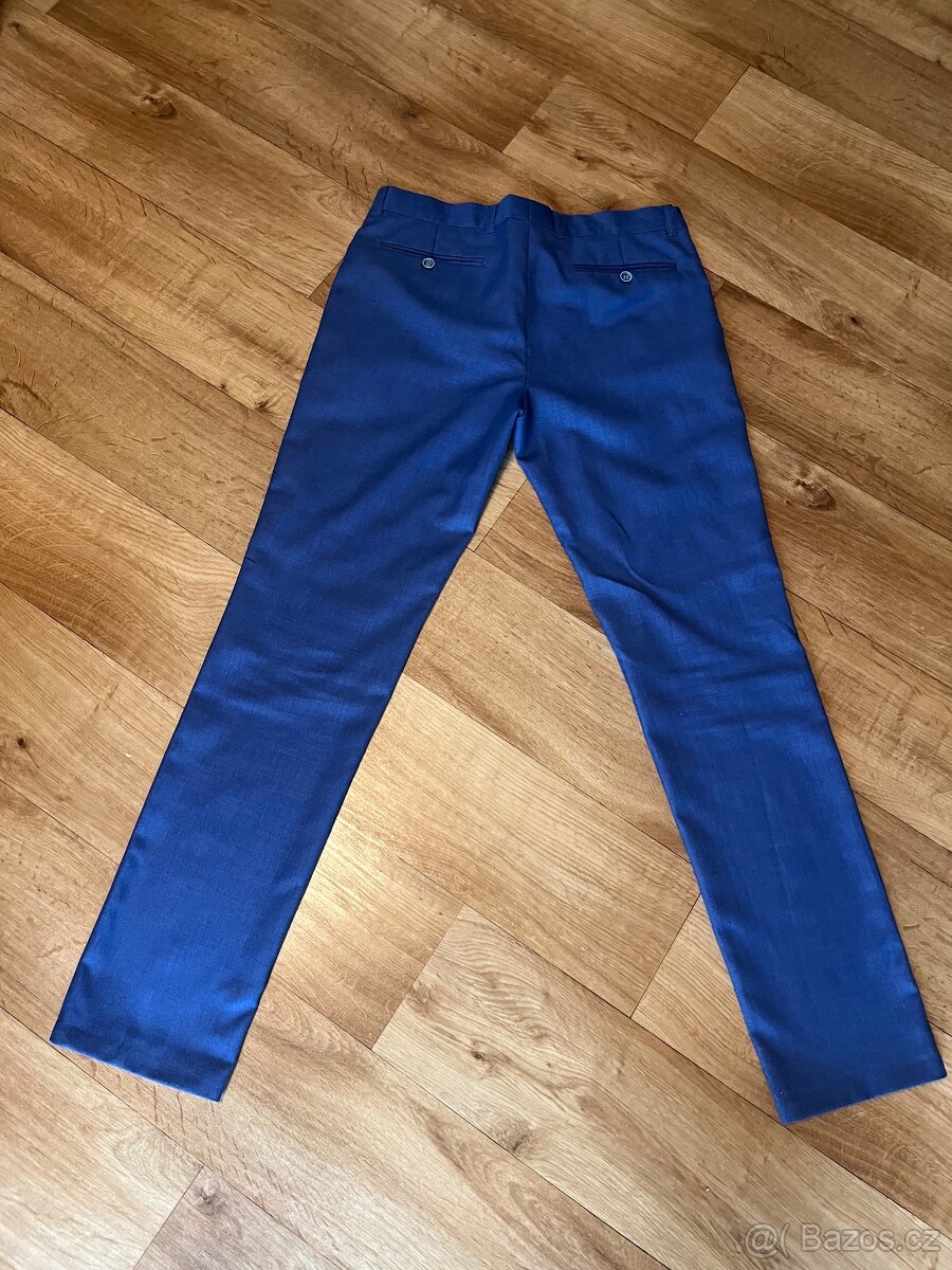 Pánský modrý oblek - 6