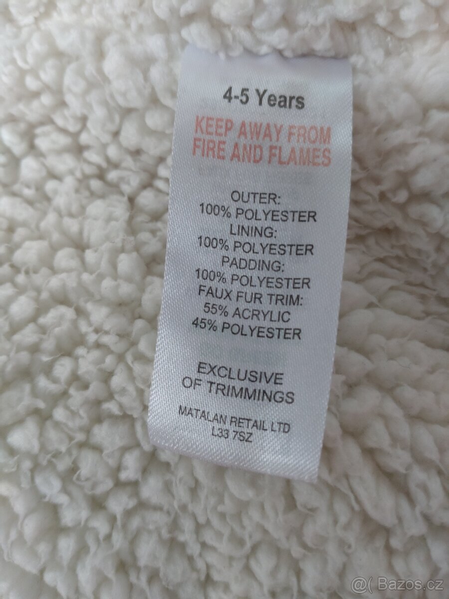 Zimní bunda, růžová puntíky (110) - 6