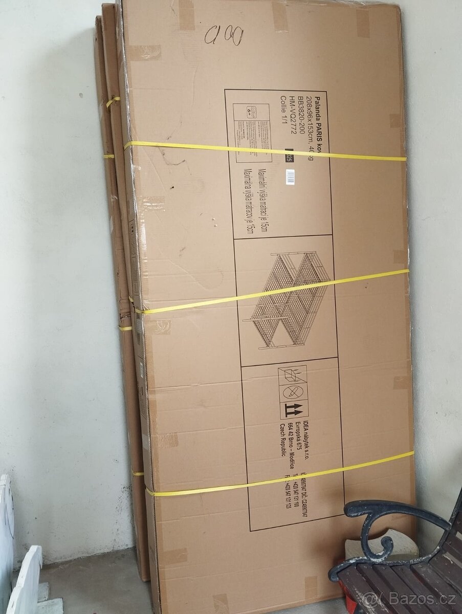 Palanda NOVÁ, patrová kovová postel a matrace - 6