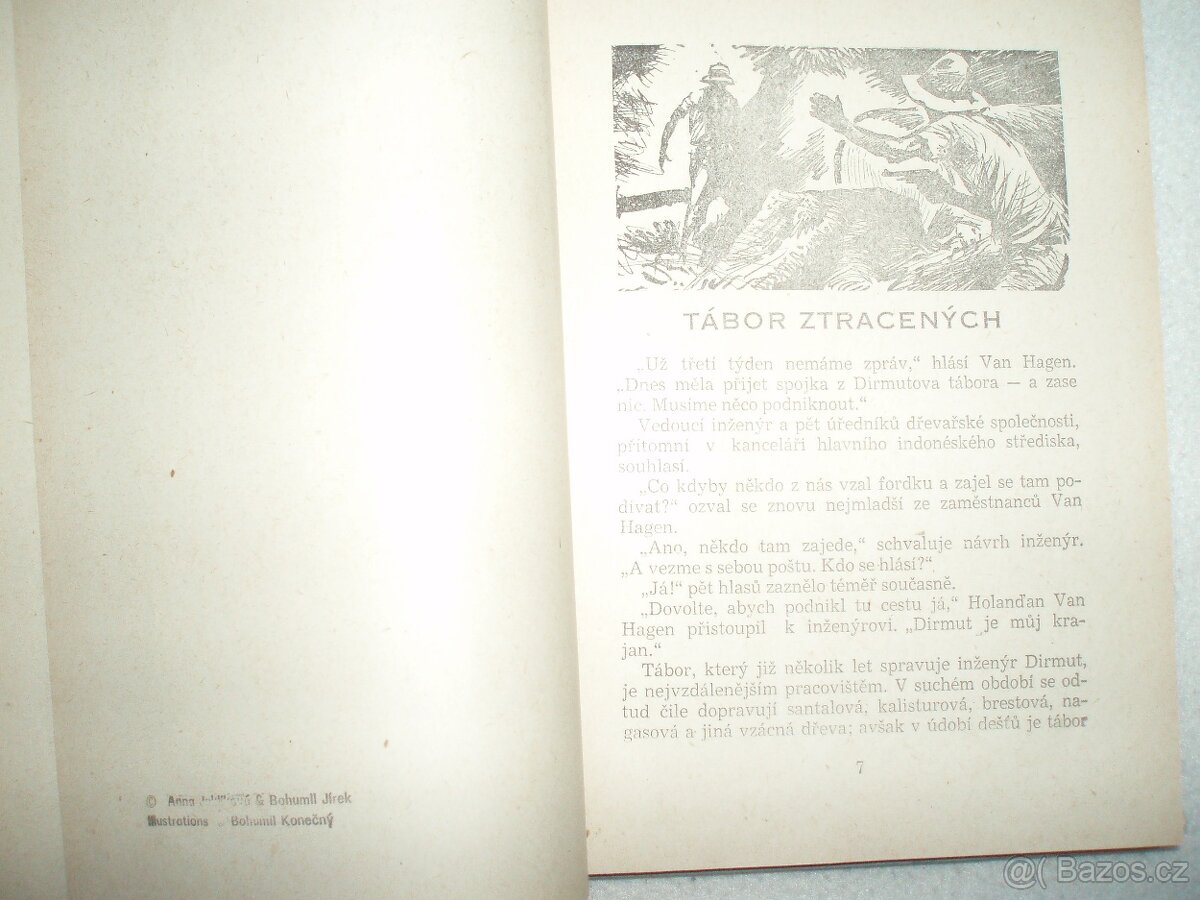 stará kniha Tábor ztracených O. Batlička-1.vydání 1970 - 6