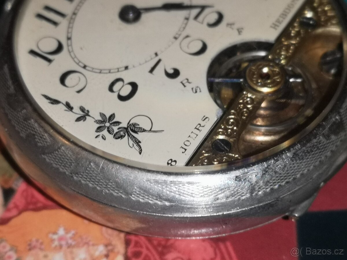 8denní švýcarské kapesní hodinky HEBDOMAS -jdou rychle - 6