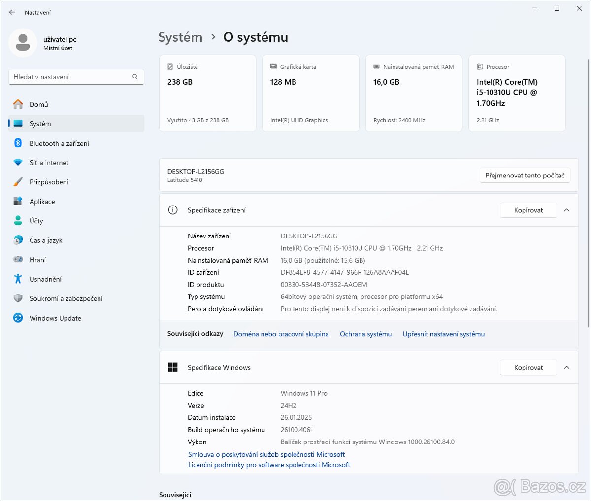 Notebook Dell Latitude 5410, i5 10310I, 16GB, 256 SSD - 6