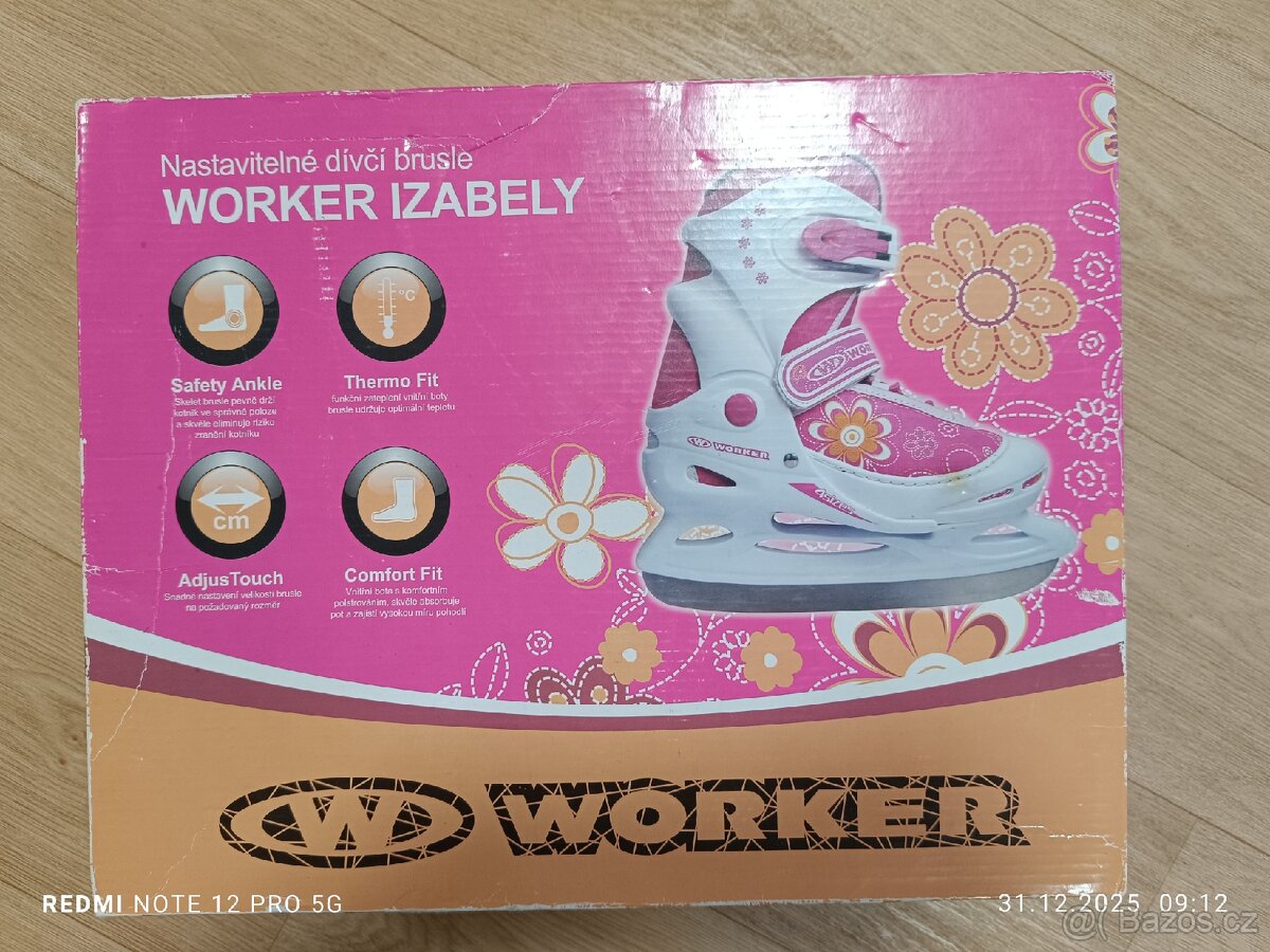 Prodám dětské brusle WORKER IZABELY 34-37 - 6