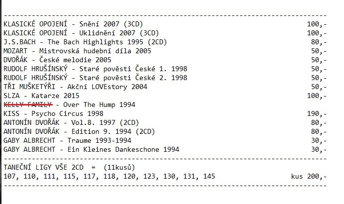 CD hudba, písničky, pohádky, vážná - 6