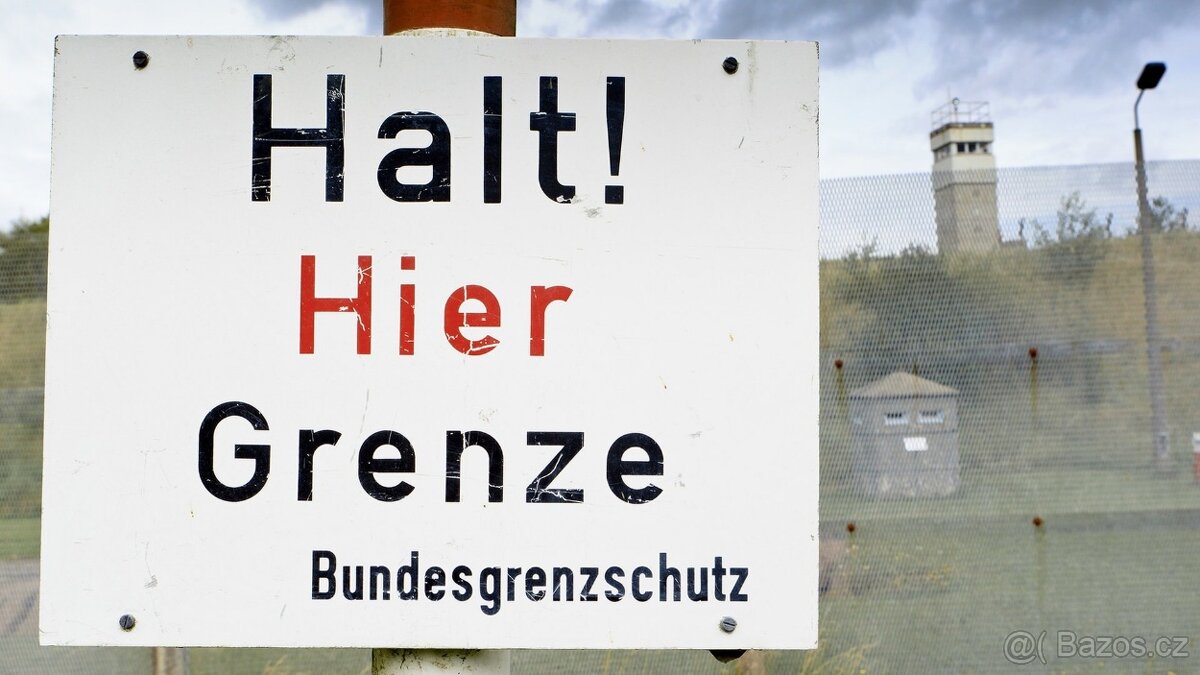 plechová cedule: Stůj Hranice - 6