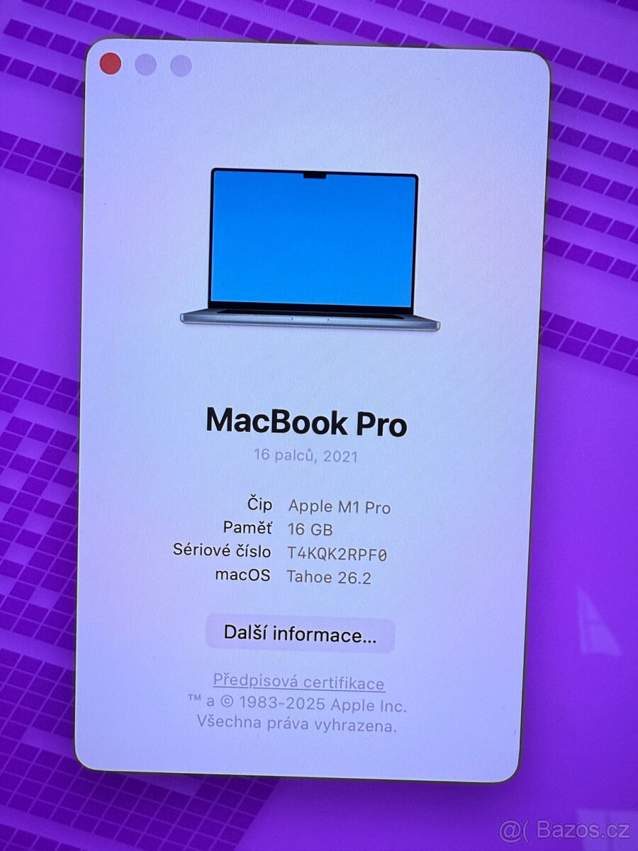 MacBook PRO 16” M1 PRO 16/1 - 6