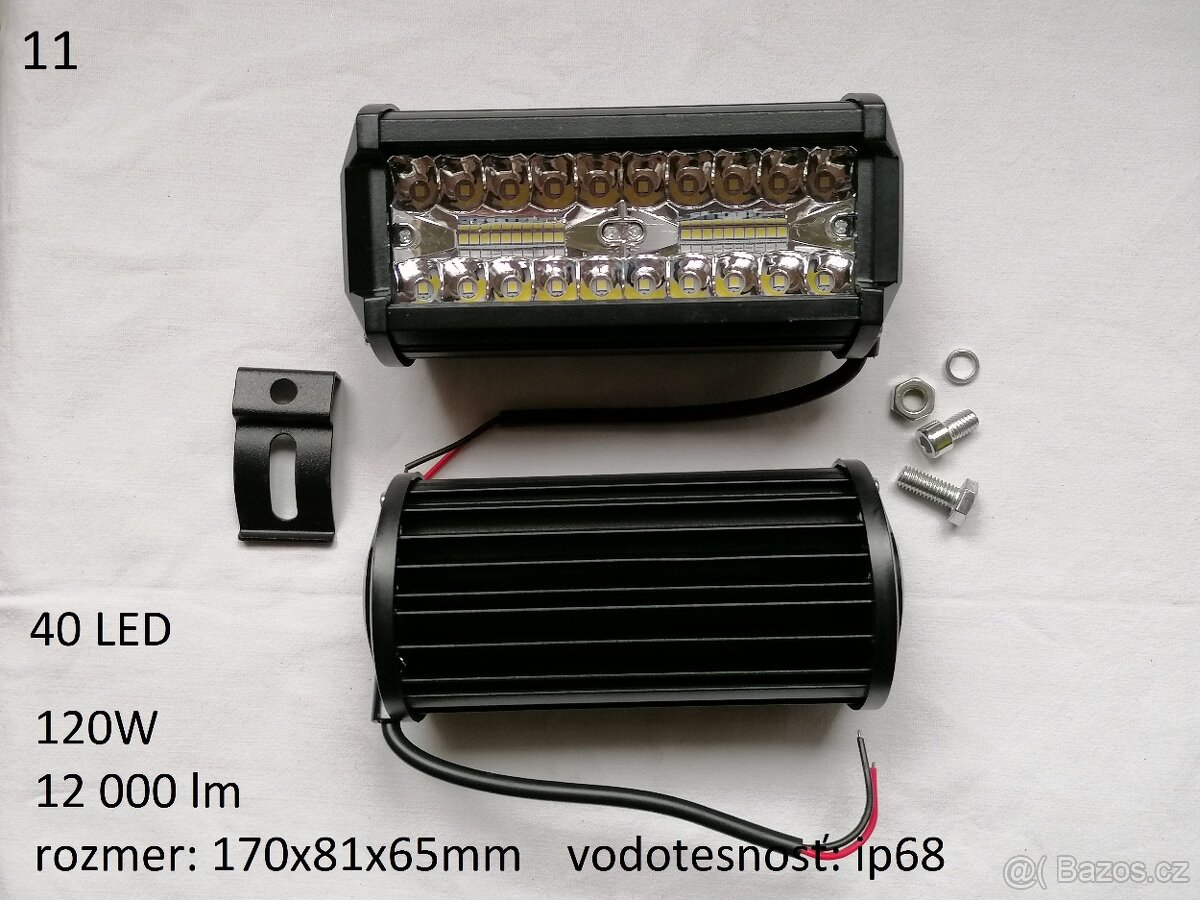 Prodám led diodové couvací pracovní světla rampa, combo - 6