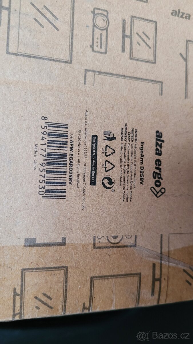 Držák na monitor - na 2 monitory nad sebou - 6