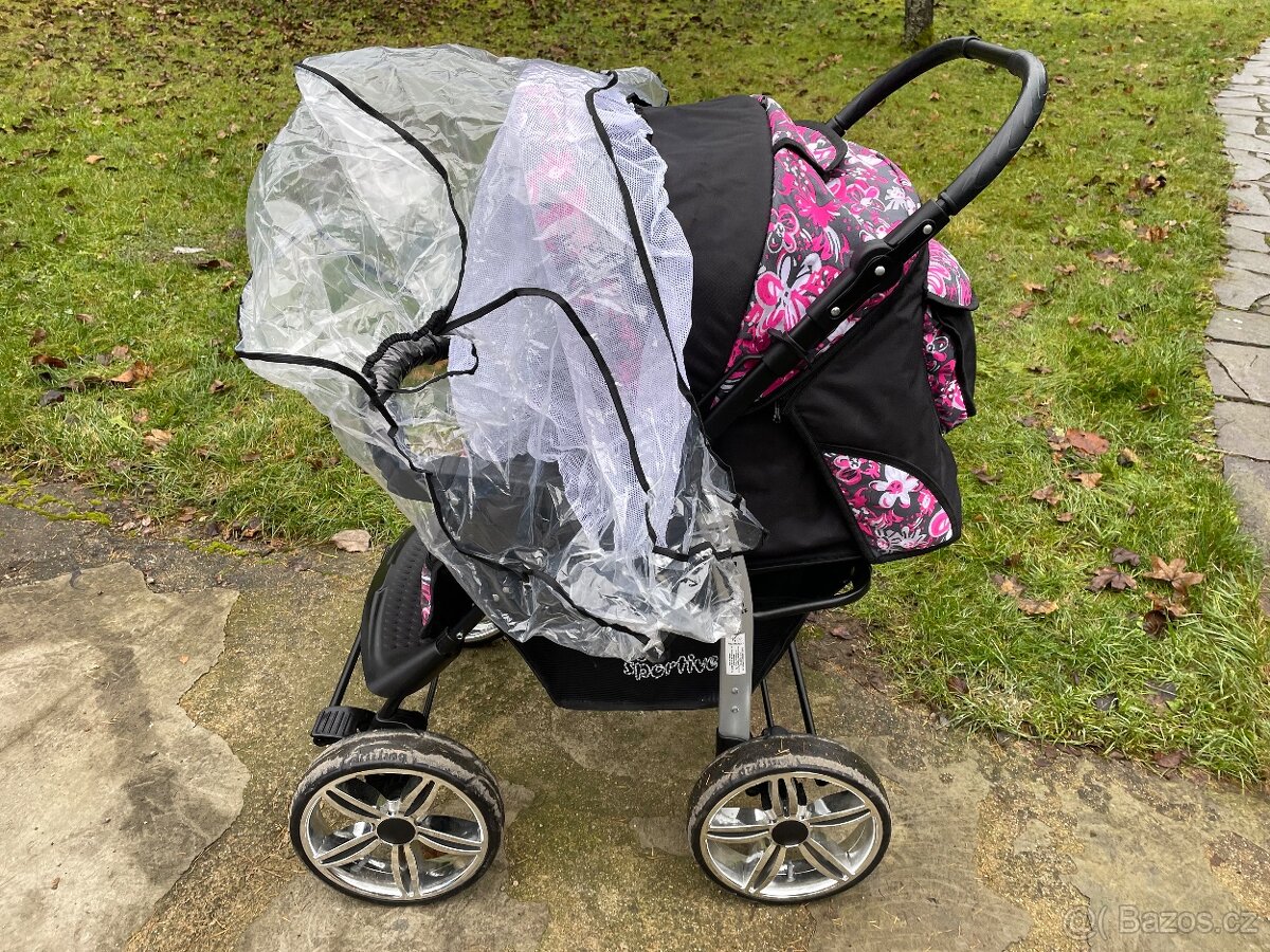 Kočárek trojkombinace pěkný-skládací komplet - 6