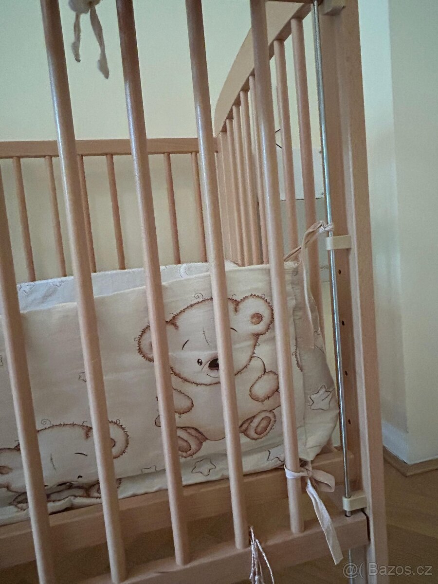 Dětská postýlka dřevěná buk - 6