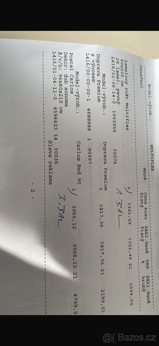 Postel s šuplíkem a roštem - 6