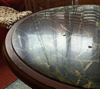 STŮL KULATÝ S MRAMOROVOU DESKOU - 6