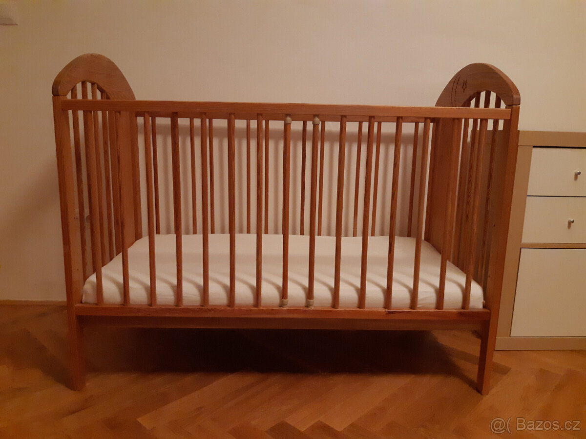 Dětská dřevená postýlka vč. matrace - 6
