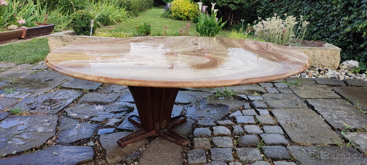 Mramorový konferenční stůl průměr 130cm - 6