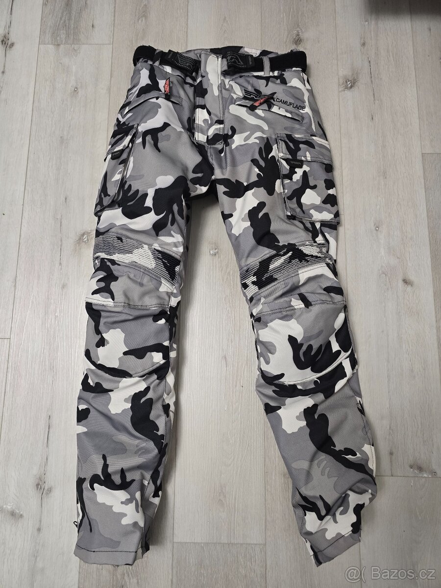 Pánská kombinéza na motorku RSA Camuflage šedá - 2 dílná - 6