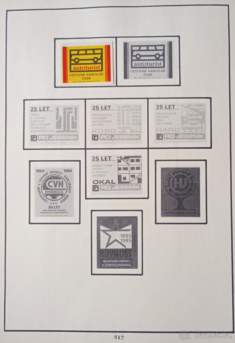 Album zápalkových nálepek 1980–1988 – 143 ks, pěkný stav - 6