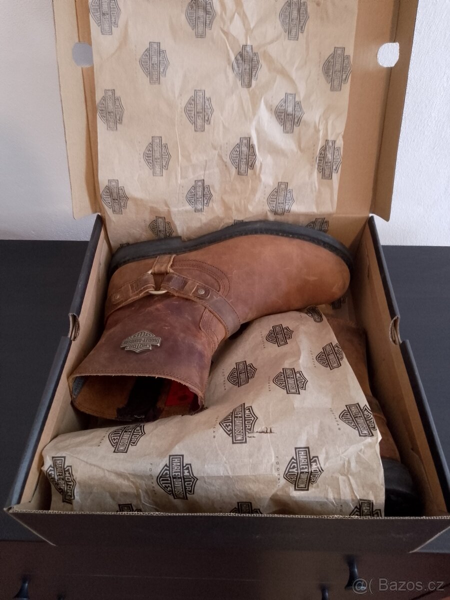 Harley Davidson, pánské kovbojské/motorkářské boty, vel. 45 - 6