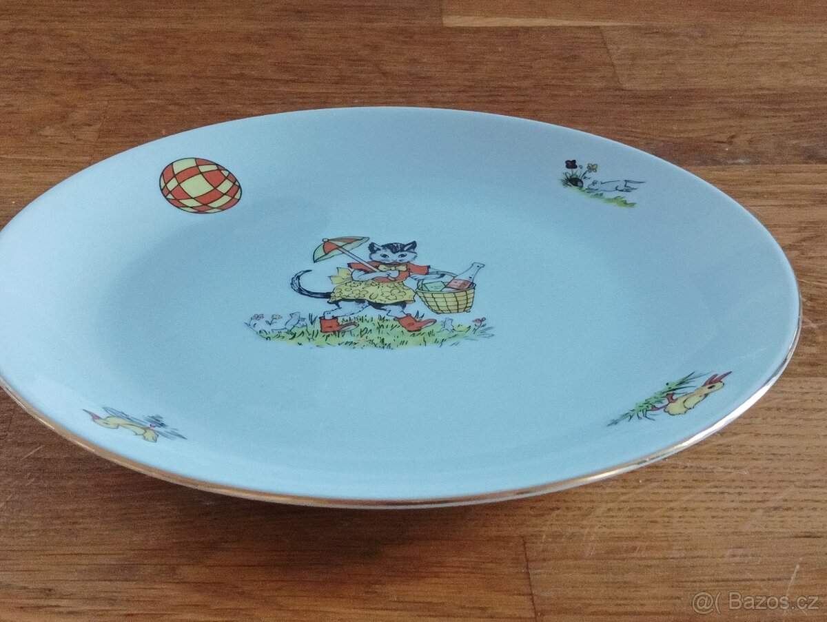 DĚTSKÝ PORCELÁNOVÝ TALÍŘ BOHEMIA NOVÁ ROLE - 6