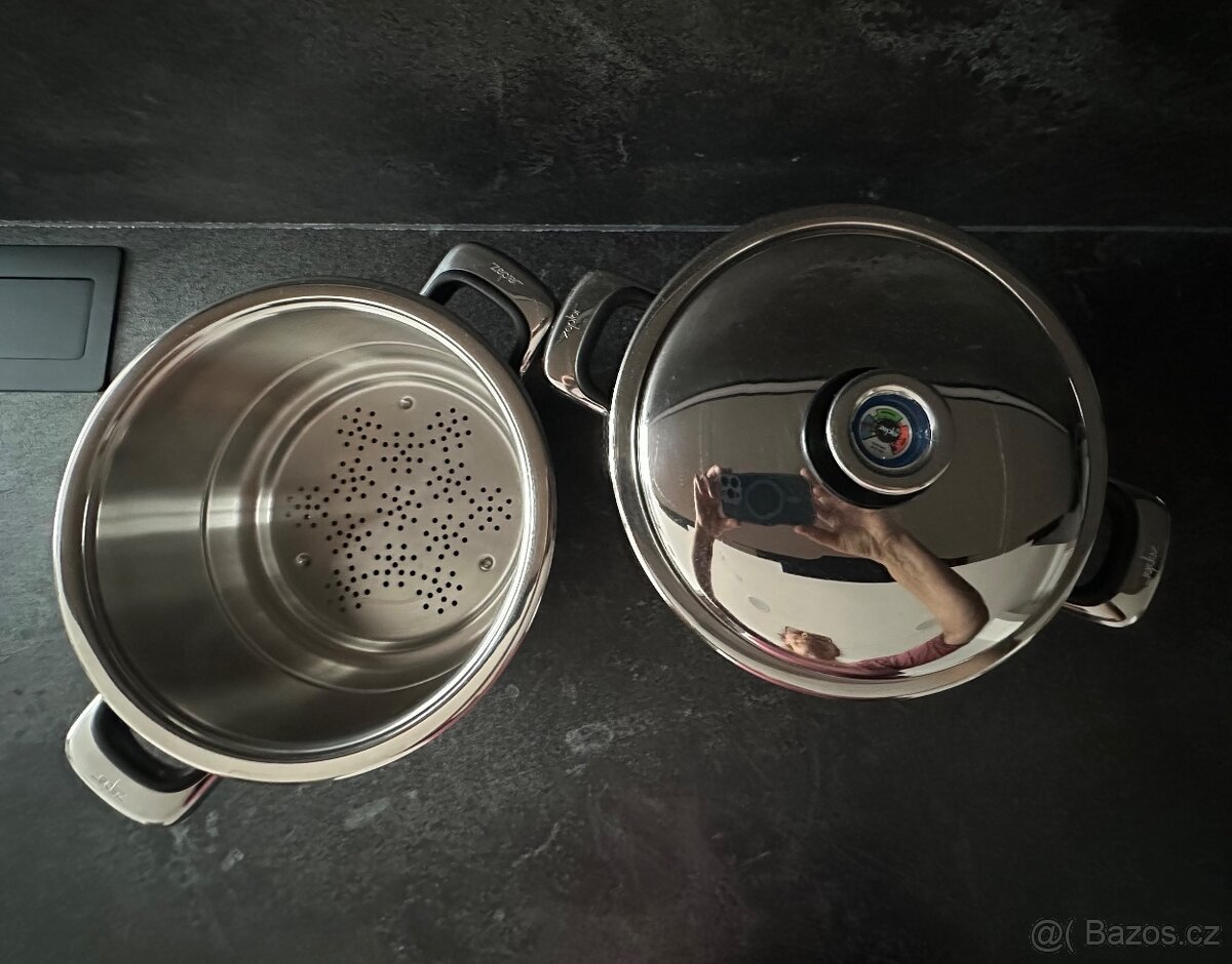 Stohovací parní systém Zepter - hrnec a parní nadoba 5,5L - 6