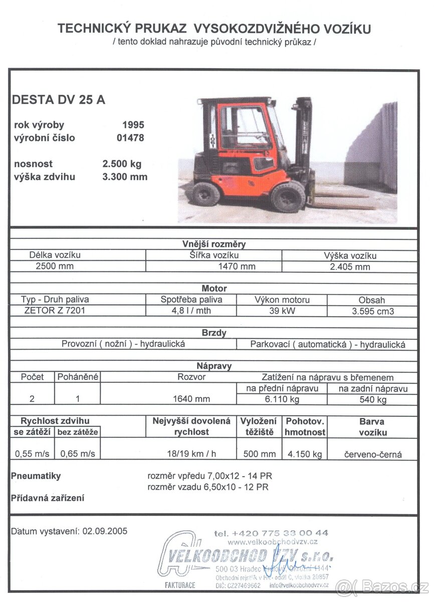 Prodám Destu DV25A - 6