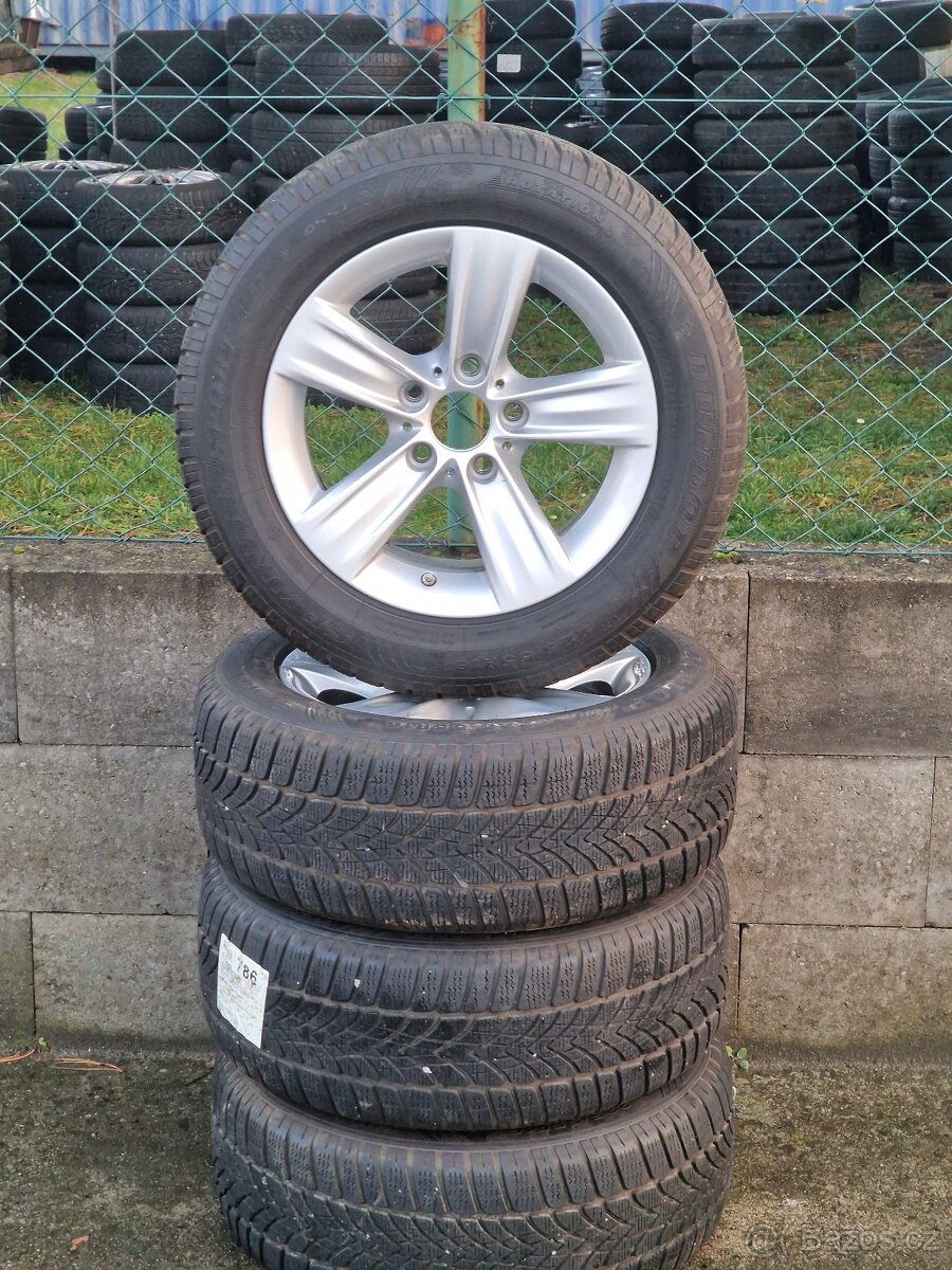 225/55/16 Zimní Alu kola Originál BMW 5x120 - 6