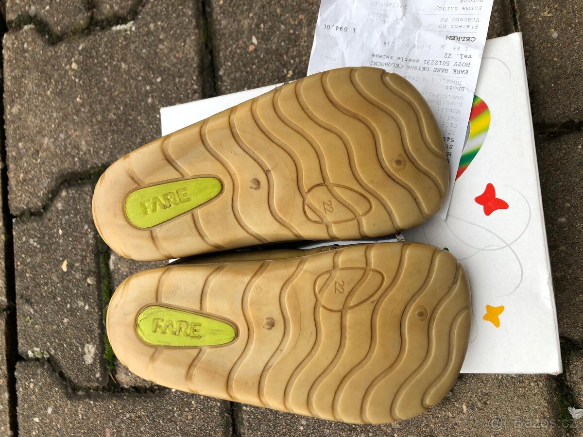 Celoroční dětské barefoot boty zn. Fare řady Bare, vel. 22 - 6