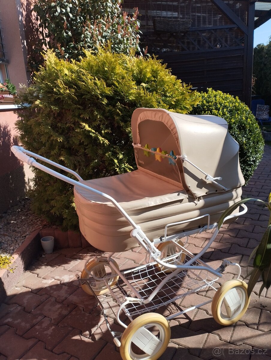 Retro kočárek Liberta kožený - 6