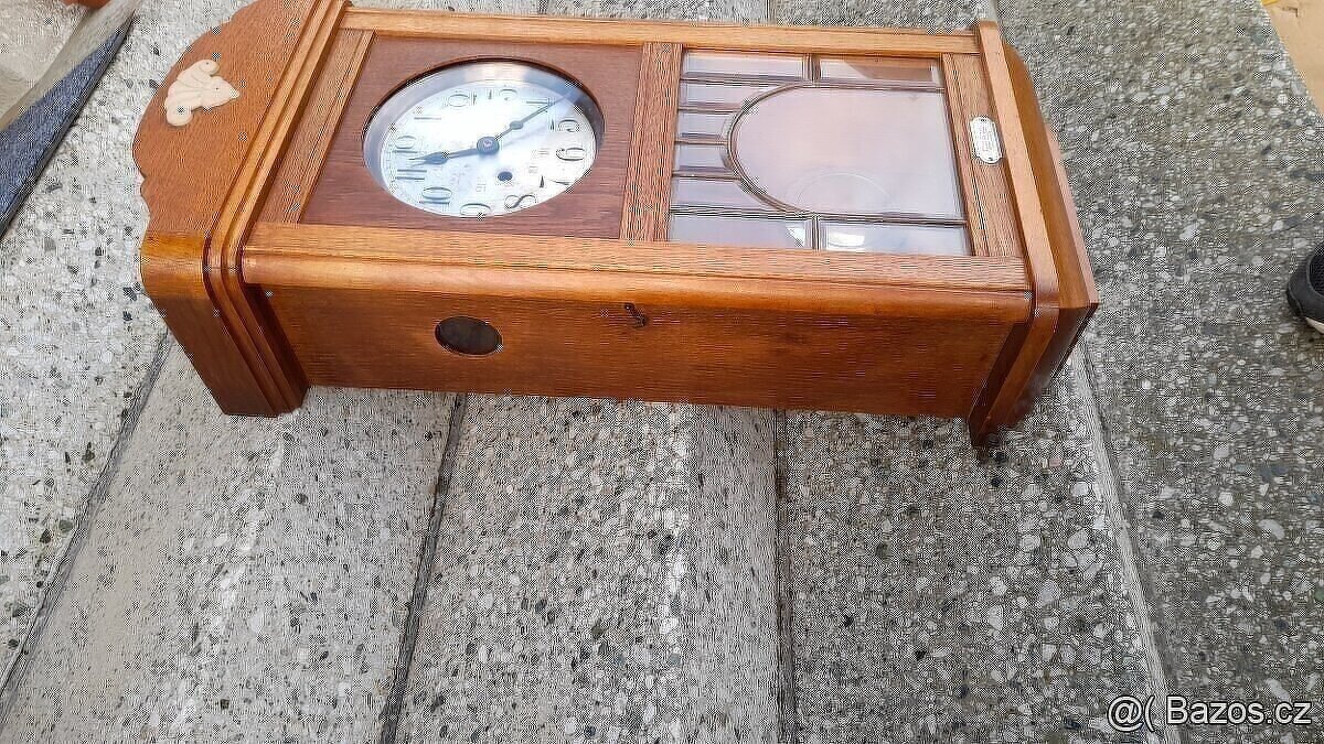 Krásné staré nástěnné hodiny 70 cm - 6