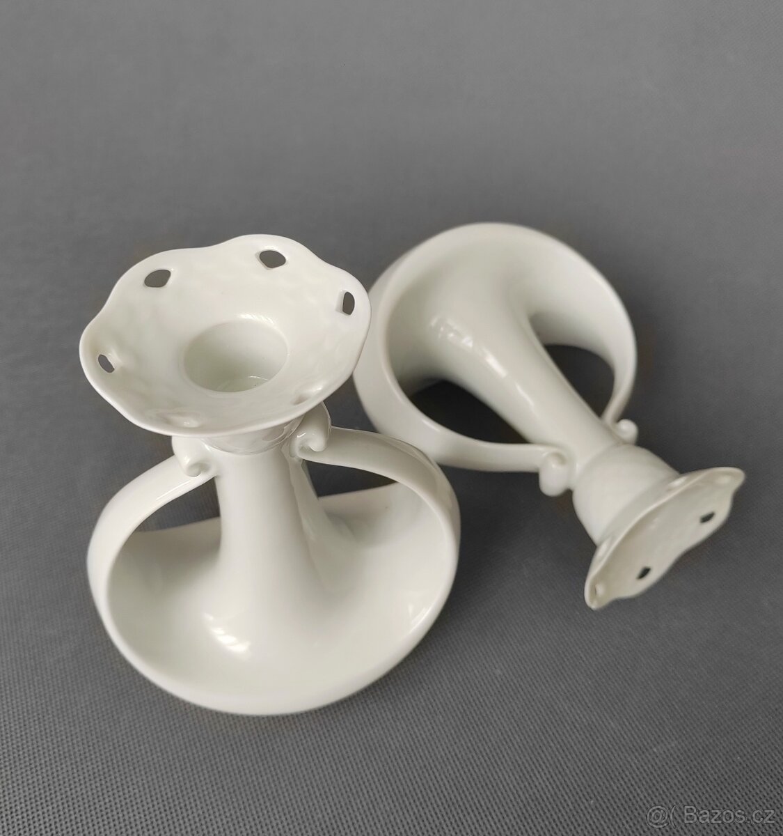 Pár nádherných svícnů od Copenhagen Porcelain B&G - 6