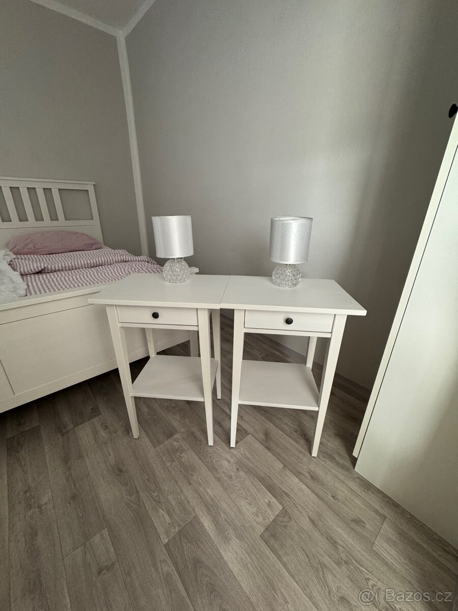 Noční stolky IKEA Hemnes bílé mořidlo. - 6