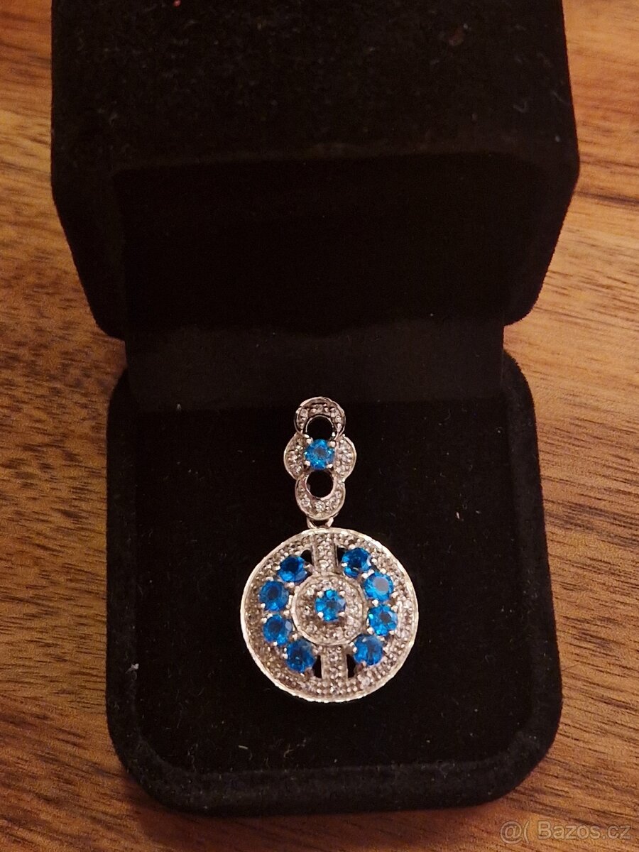 Nový stříbrný (Ag 925) přívěsek s Apatitem - 6