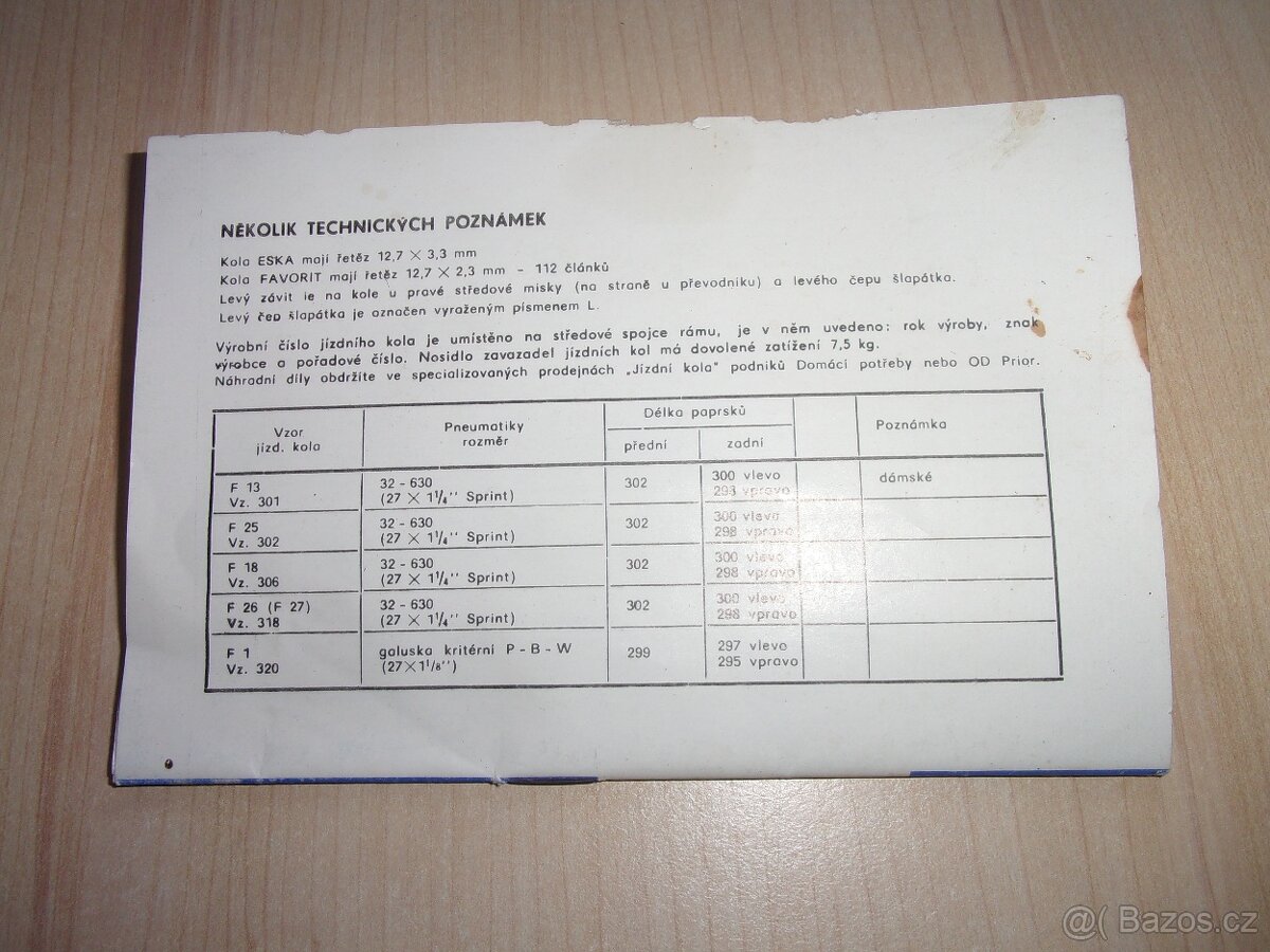 STARÝ DOKUMENT - KOLO ESKA, FAVORIT, SKLÁDAČKA - 6
