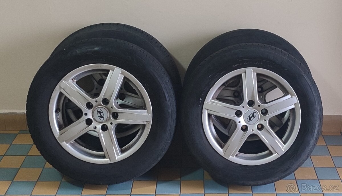 ALU kola Hyundai včetně letních pneu 185/65 R15 - 6