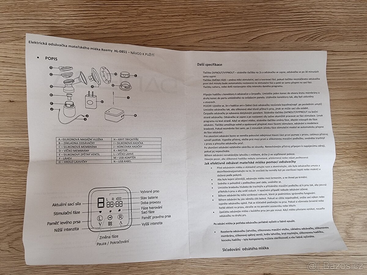 Elektrická odsávačka mateřského mléka REEMY - 6
