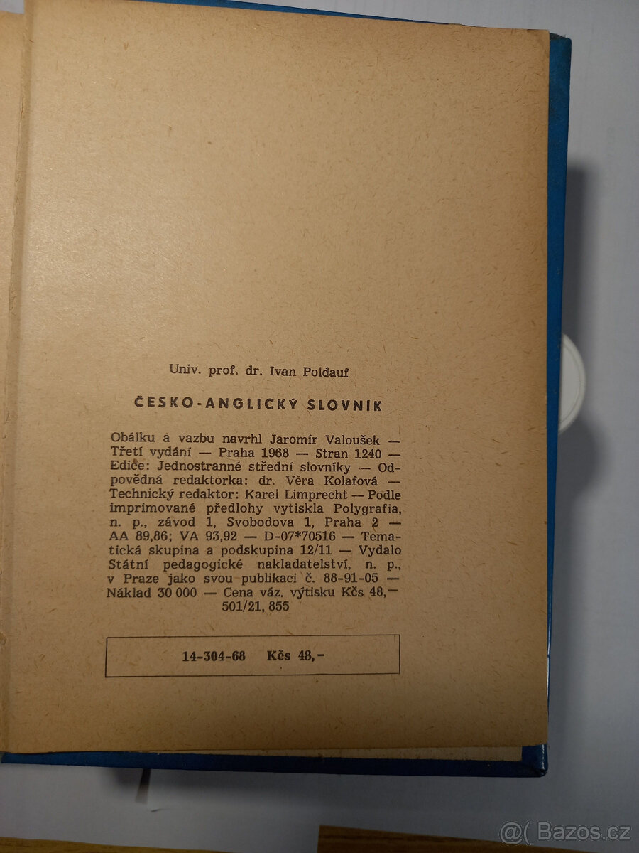 Ivan Poldauf: Česko anglický slovník - 6