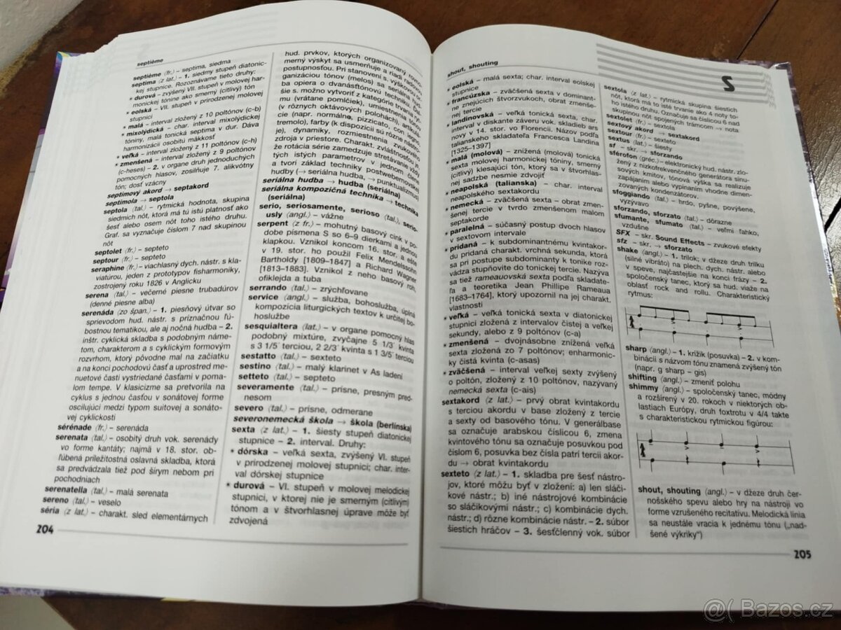 HUDOBNÝ TERMINOLOGICKÝ SLOVNÍK--Jozef Laborecký--počet strán - 6