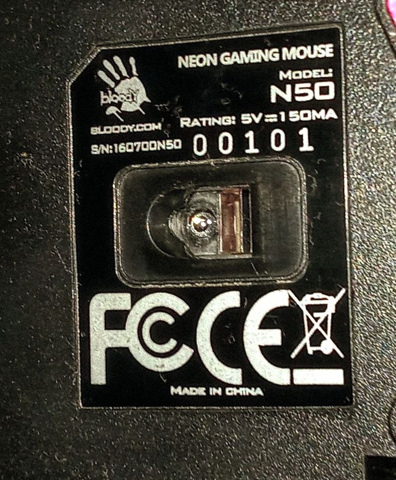 Ultra efektivní herní myš A4 Tech Bloody N50 - Neon Black - 6