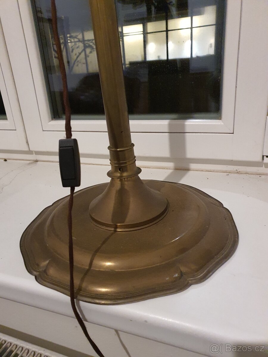 Stará mosazná lampa funkční - 6