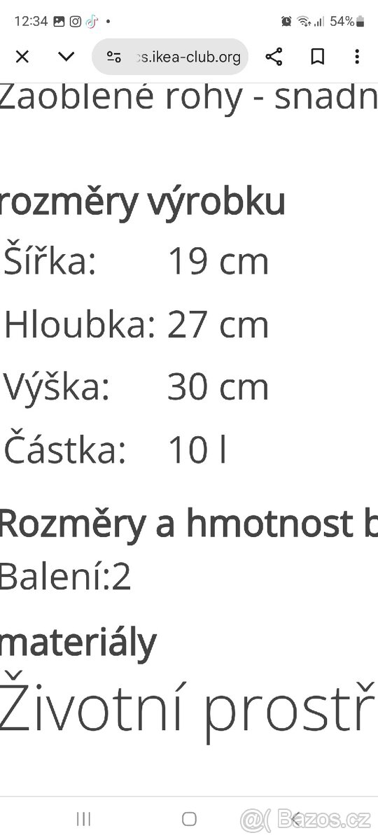 Odpadkový koš FILUR, IKEA 10 litrů - 6