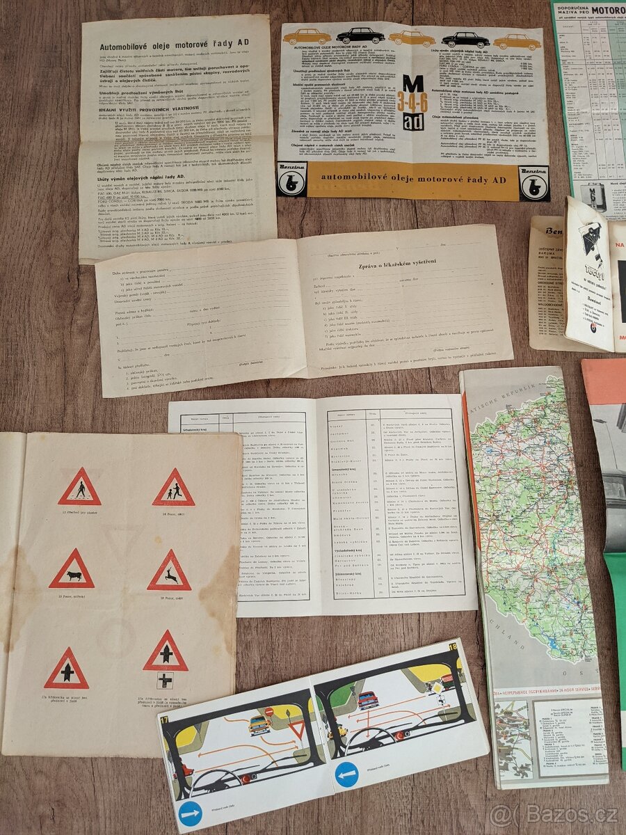 Staré letáky, mapy a doplňky do veteránů - 6