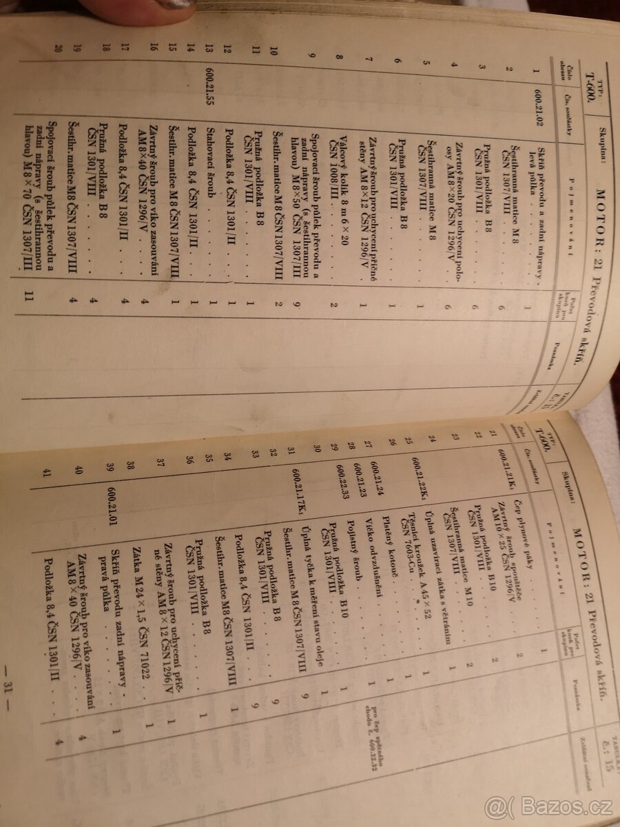 TATRAPLAN Tatra T600. Seznam nd - 6