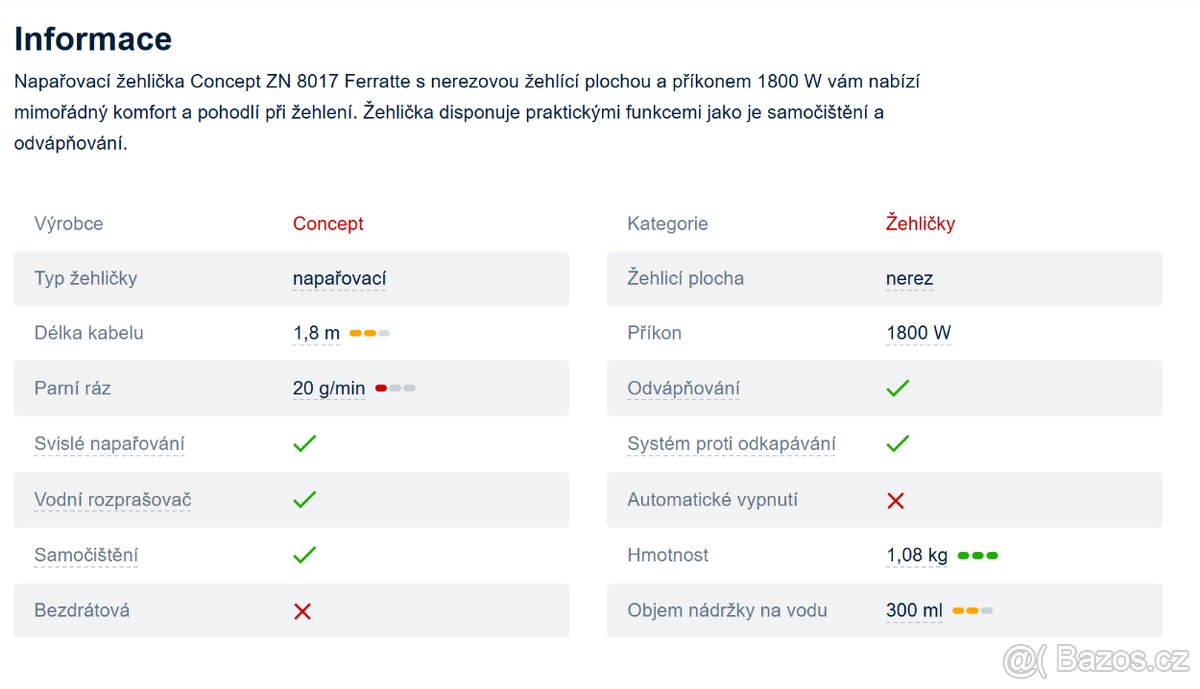 Žehlička - Concept ZN 8017 Ferrate - 6