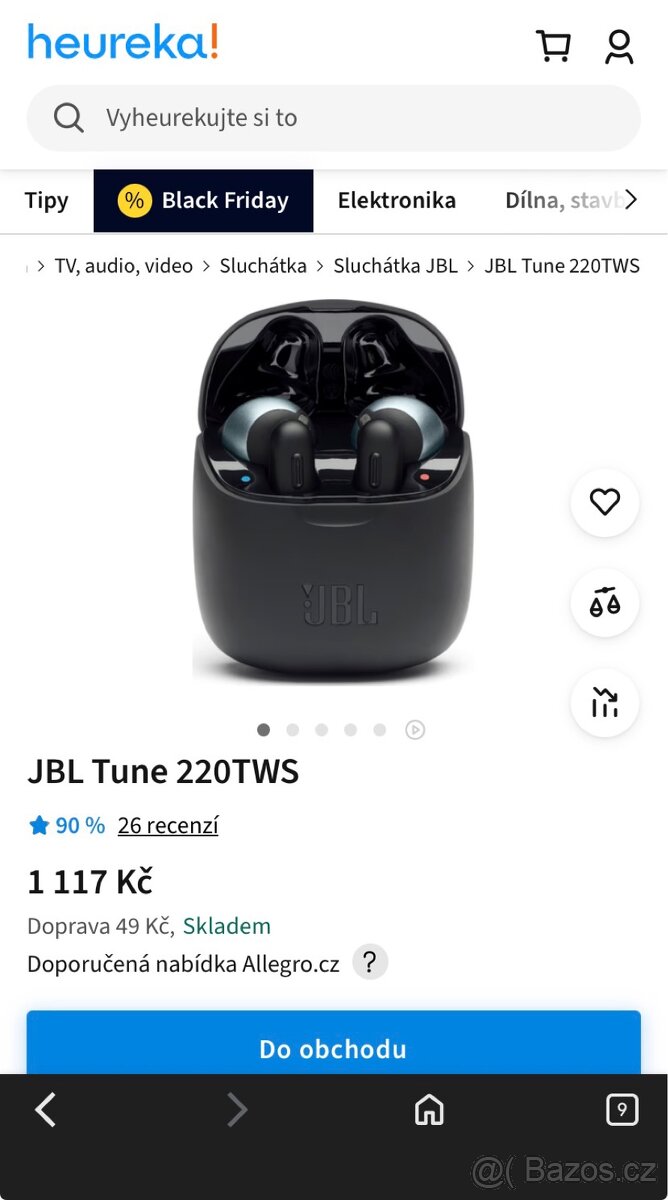 JBL tune 220 tws sluchátka - 6