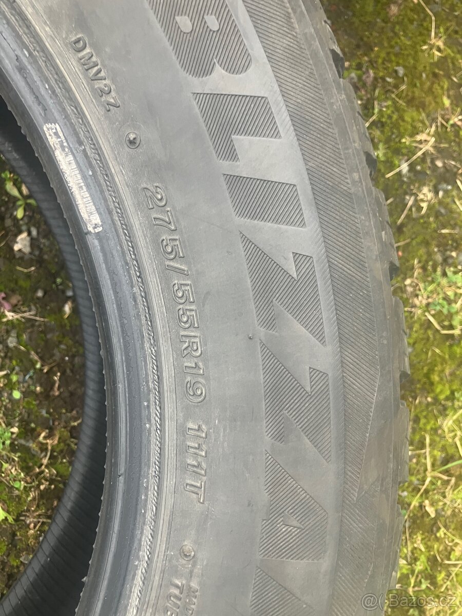 Bridgestone Blizzak 275/55 R19 111T zimní sada 4ks - 6
